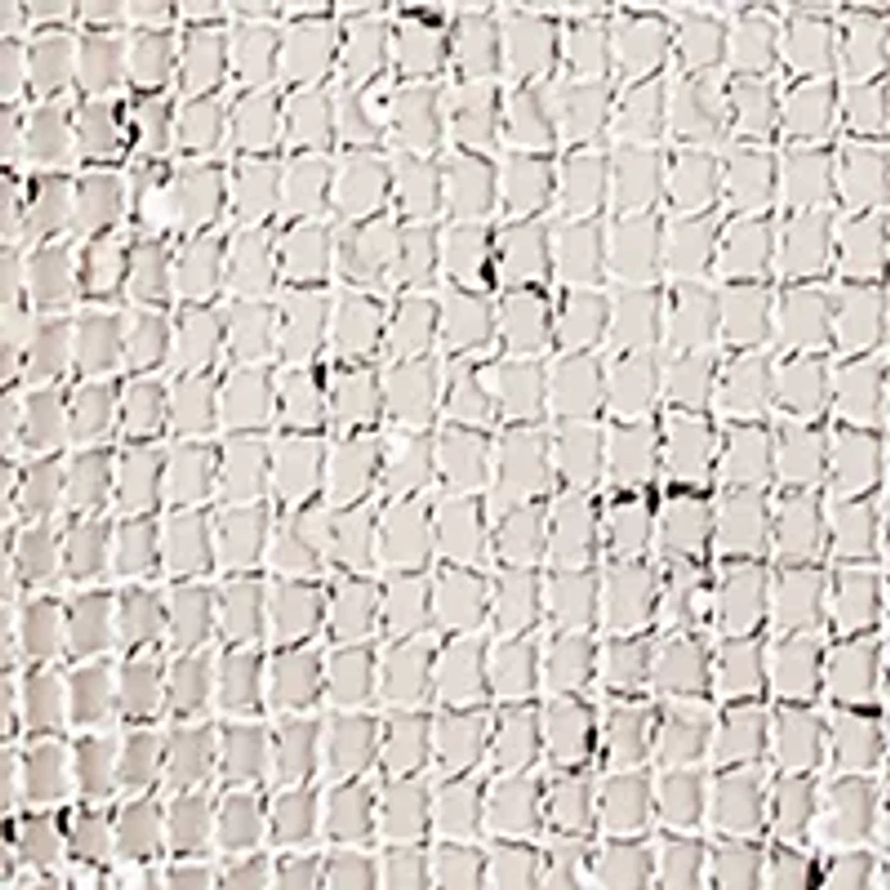 Petite Natural Instinct Popcorn Mesh Top with Woven Trim