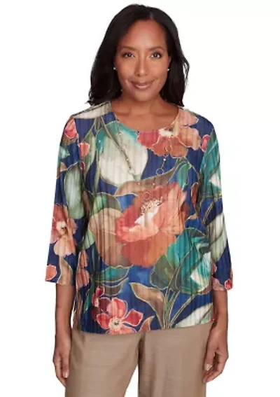 Women's Summer Solstice Drama Floral Top