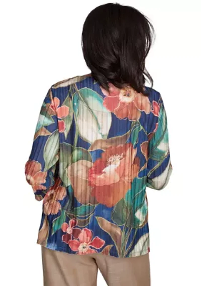 Women's Summer Solstice Drama Floral Top