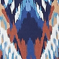 Petite Summer Solstice Ikat Diamond Border Top