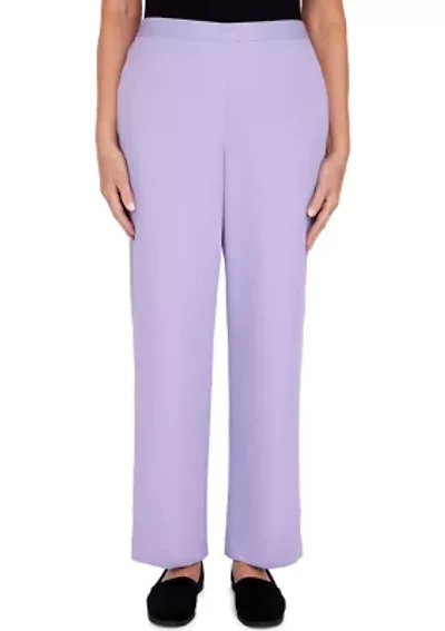 Petite Victoria Fall Corduroy Pull-On Straight Leg Short Length Pants