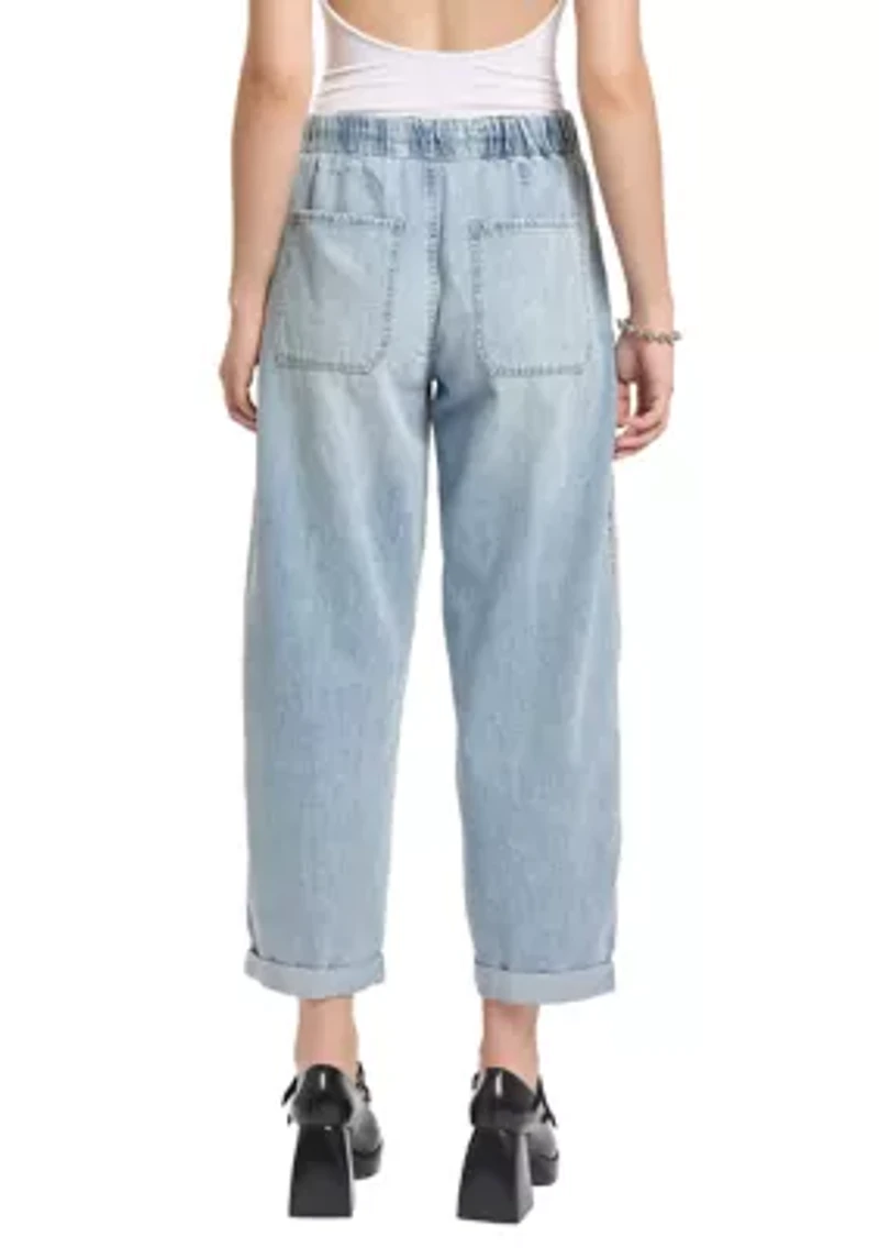 Women's Villa Drawstring Barrel Leg Jeans