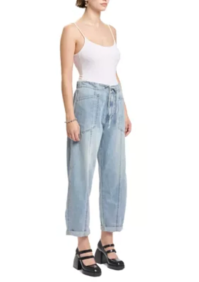 Women's Villa Drawstring Barrel Leg Jeans