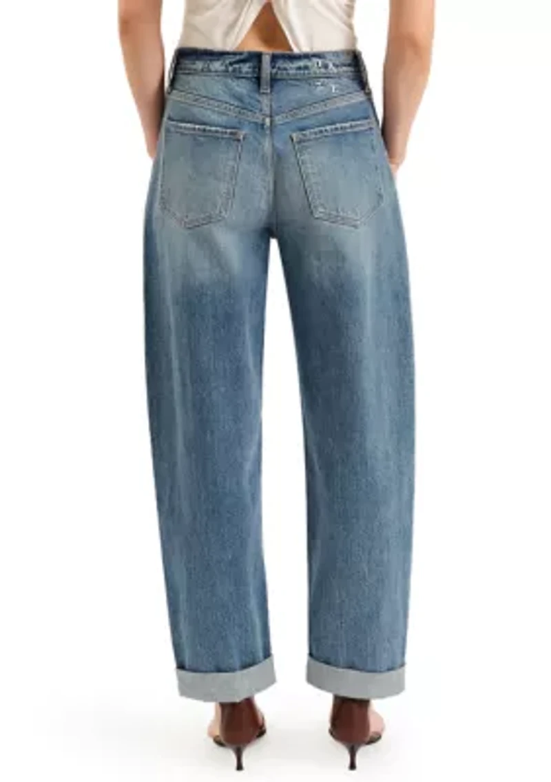 Women's Venice Cuffed Barrel Jeans