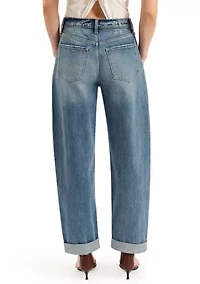 Women's Venice Cuffed Barrel Jeans