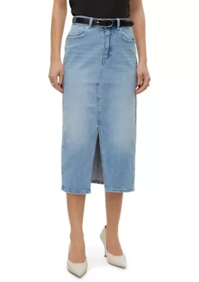 Women's Denim Midi Skirt