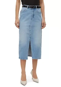 Women's Denim Midi Skirt