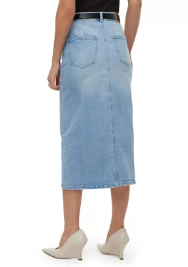 Women's Denim Midi Skirt