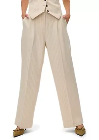 Women's Wide Leg Pinstripe Dad Pants