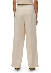 Women's Wide Leg Pinstripe Dad Pants