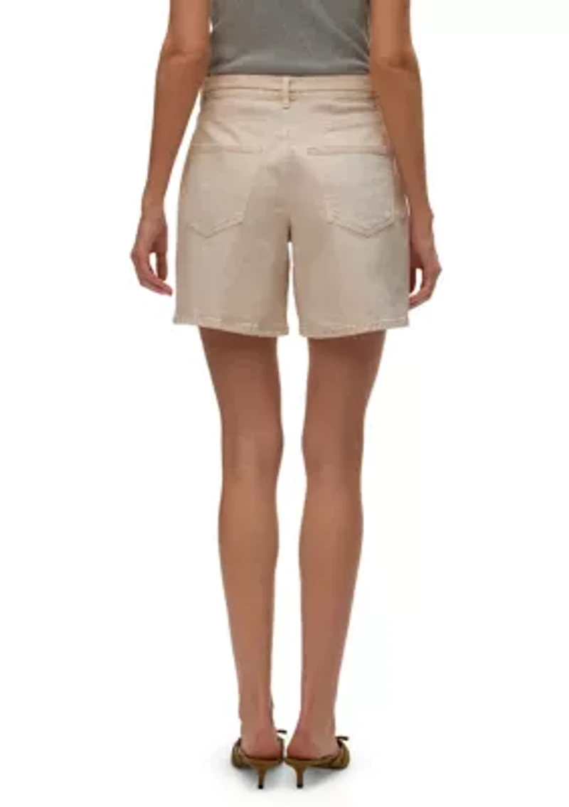 Women's Belted Denim Shorts