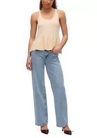 Women's VMRiver Peplum Knit Top