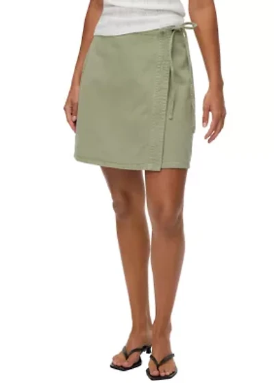 Women's Short Denim Wrap Skirt