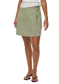 Women's Short Denim Wrap Skirt