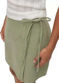 Women's Short Denim Wrap Skirt