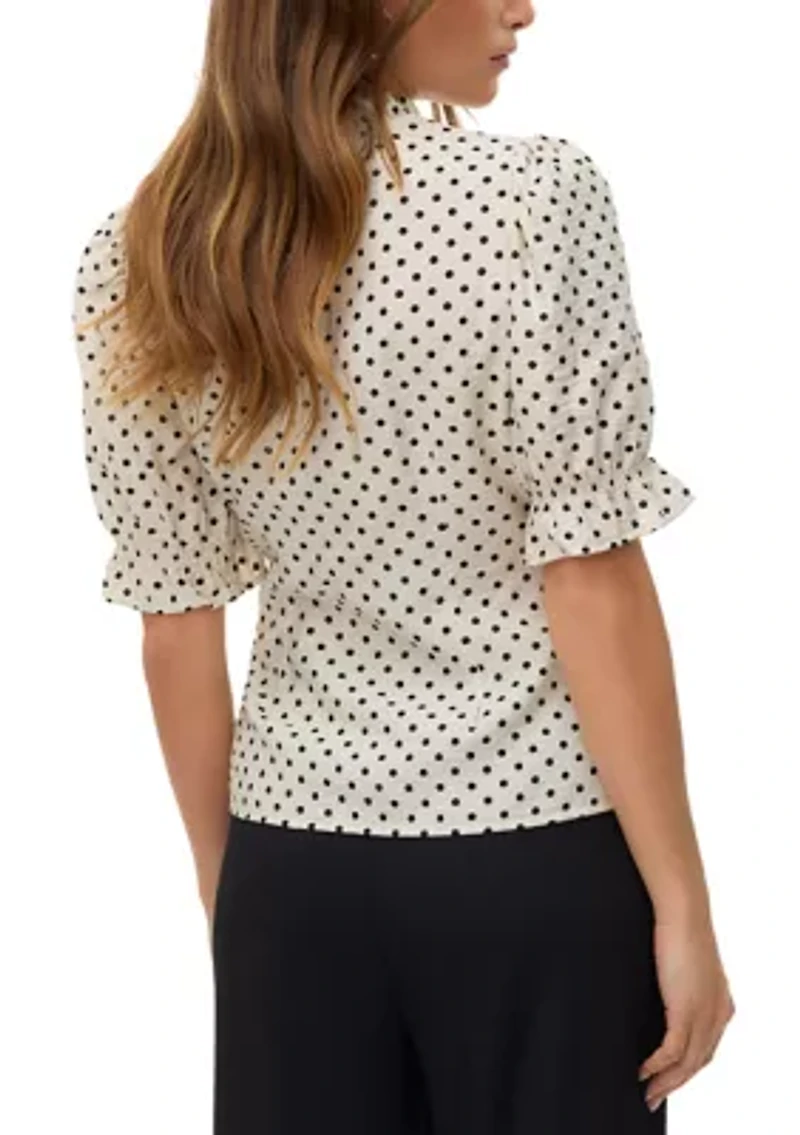 Women's V-Neck Woven Top