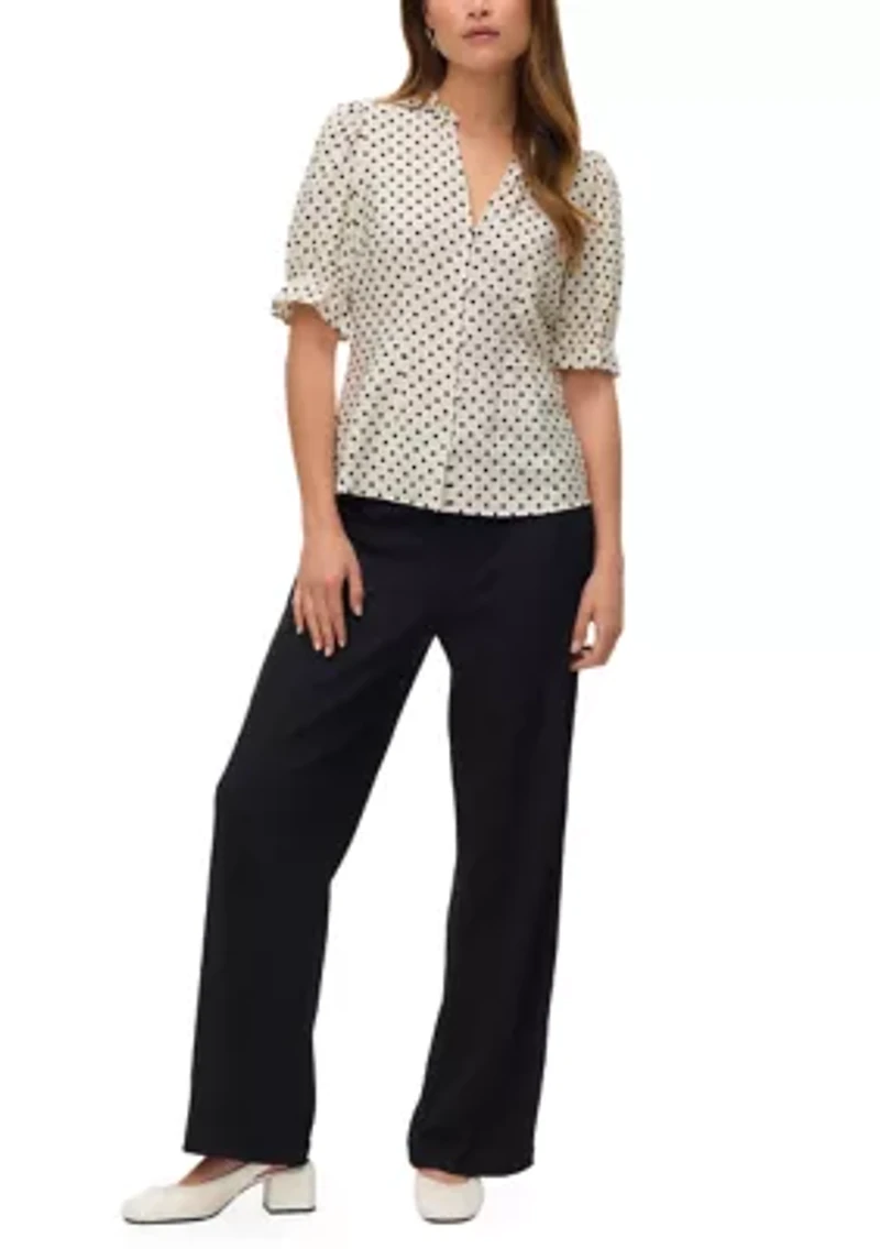 Women's V-Neck Woven Top