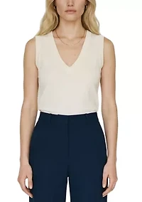 Women's Short Deep V Neck Top