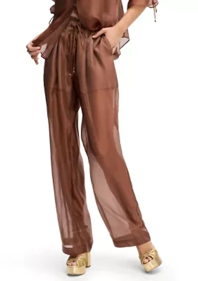 Women's Drawstring Sheer Pants