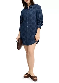 Women's Denim Eyelet Dress