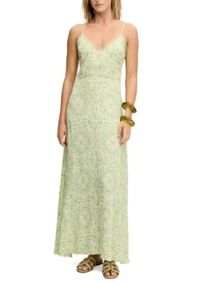 Women's Lace Trim Slip Maxi Dress