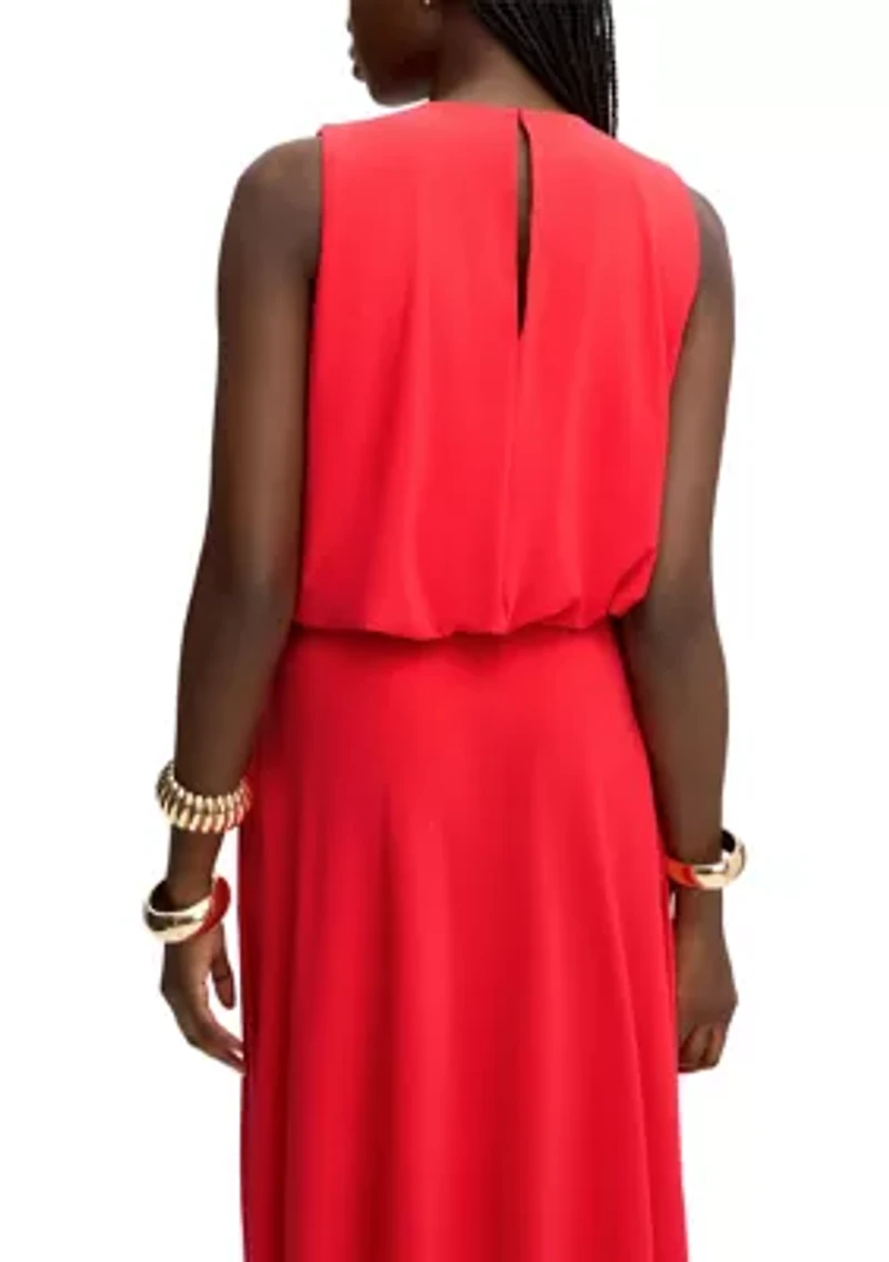 Women's Sleeveless Blouson Crop Top