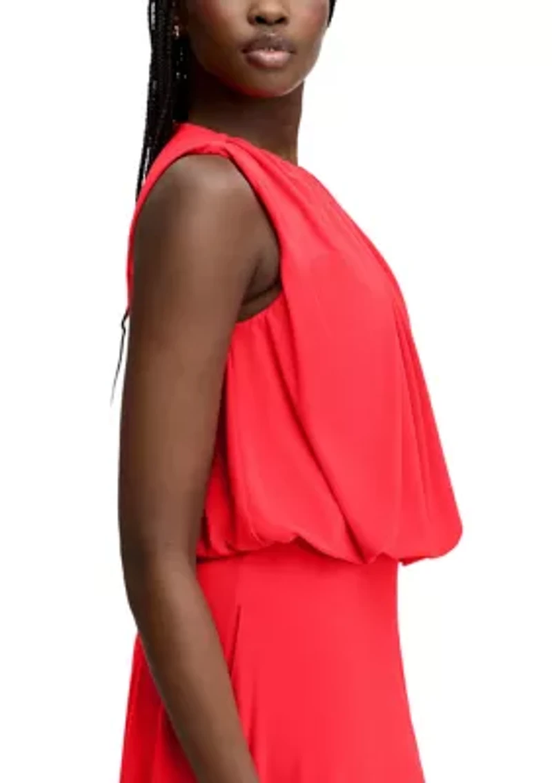 Women's Sleeveless Blouson Crop Top