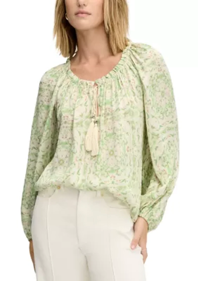 Women's Gathered Boho Blouse