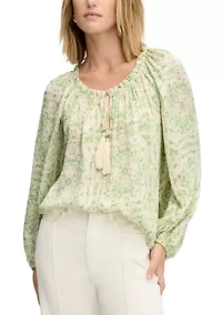 Women's Gathered Boho Blouse