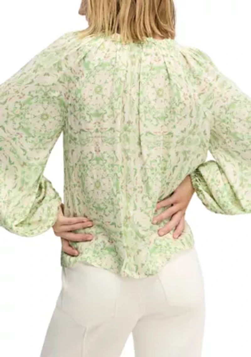 Women's Gathered Boho Blouse