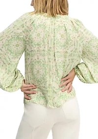 Women's Gathered Boho Blouse