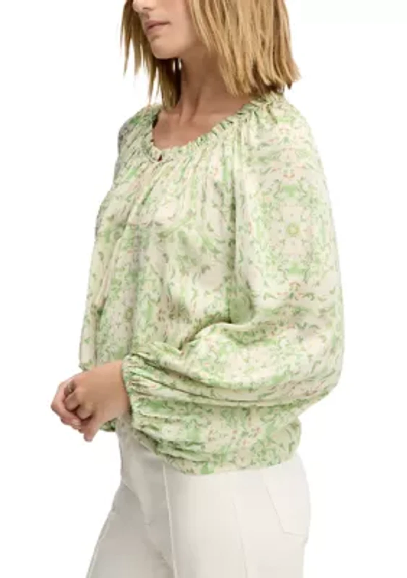 Women's Gathered Boho Blouse