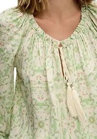 Women's Gathered Boho Blouse