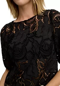 Women's Lace Short Sleeve Top