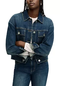 Women's Cinch Waist Denim Jacket