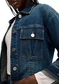 Women's Cinch Waist Denim Jacket
