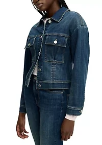 Women's Cinch Waist Denim Jacket