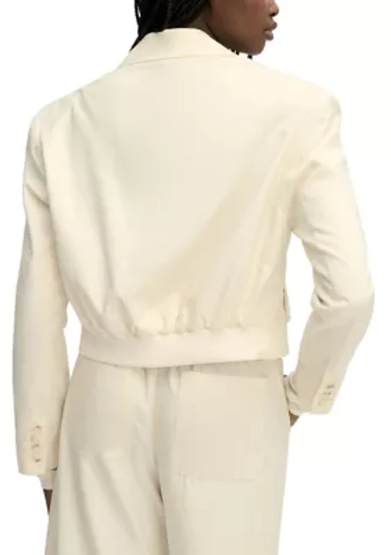 Women's Cropped Elastic Blazer