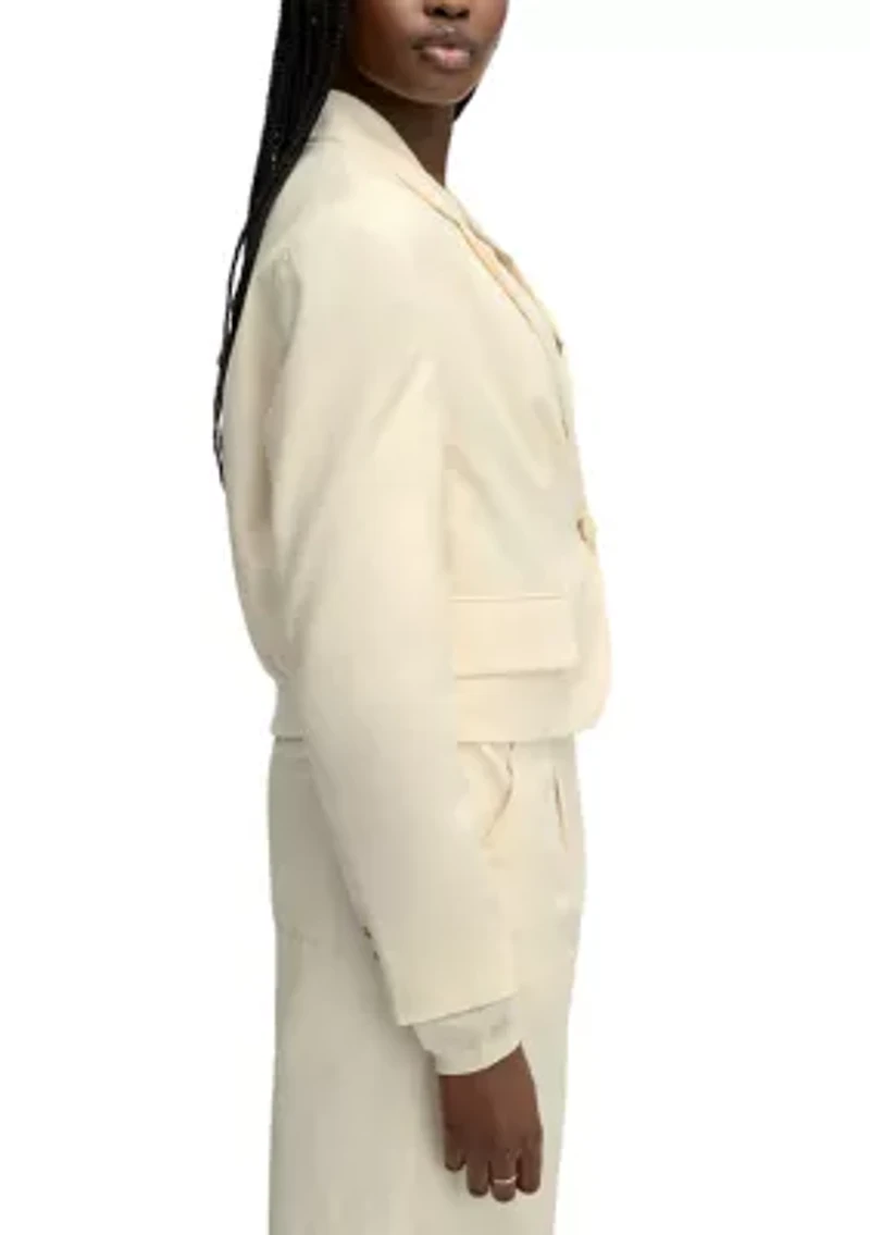 Women's Cropped Elastic Blazer