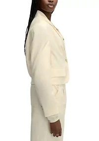 Women's Cropped Elastic Blazer