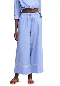 Women's Drawstring Wide Leg Pants