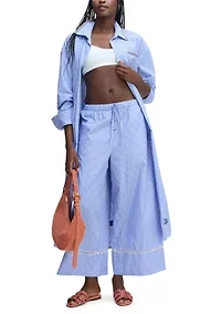 Women's Drawstring Wide Leg Pants