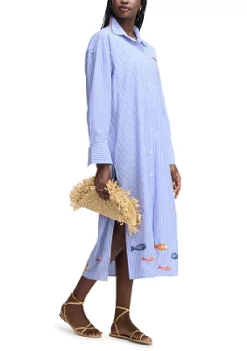 Women's Oversized Button Down Shirtdress