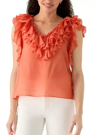Women's V-Neck Ruffle Tank