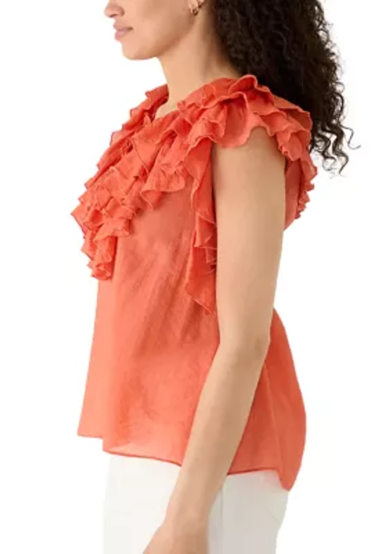 Women's V-Neck Ruffle Tank