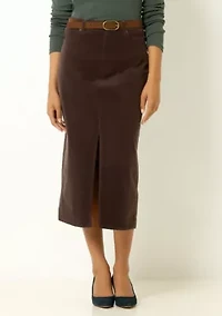 Corduroy Midi Skirt