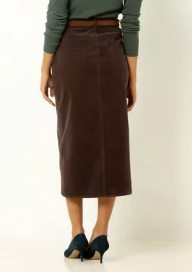 Corduroy Midi Skirt