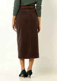 Corduroy Midi Skirt