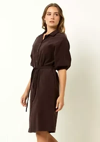 Corduroy Midi Shirtdress