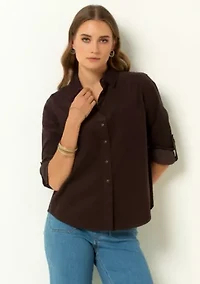 Corduroy Button-Up Shirt